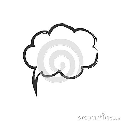 Speech think bubbles icon flat icon. Single high quality outline symbol of info for web design or mobile app. Thin line Stock Photo