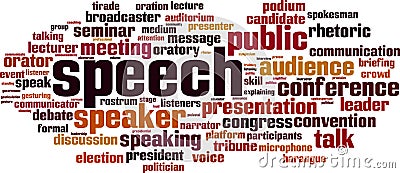 Speech word cloud Vector Illustration