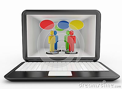 Speecth bubbles community chat concept Stock Photo