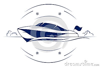 Speed boat icon Vector Illustration