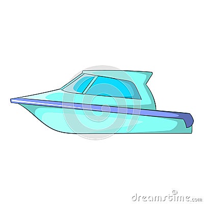 Speed boat icon, cartoon style Vector Illustration