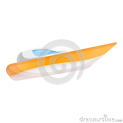 Speed boat icon, cartoon style Vector Illustration