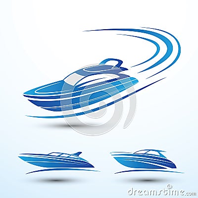 Speed boat Vector Illustration