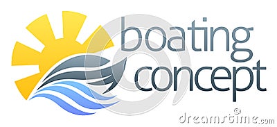 Speed boat or yacht design Vector Illustration