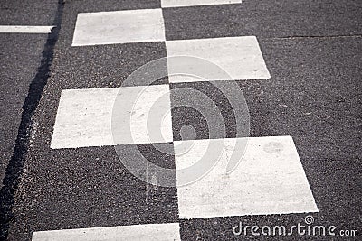 Speed bump. Speed limitation Stock Photo