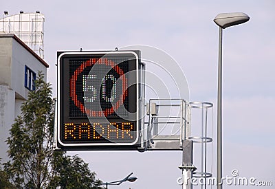 Speed camera radar Stock Photo