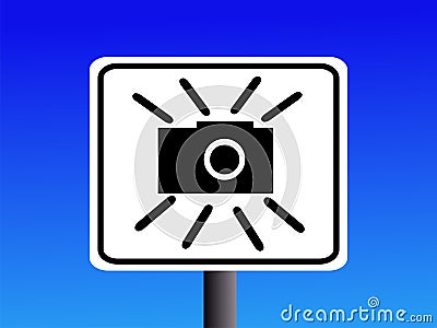 Speed camera sign Vector Illustration