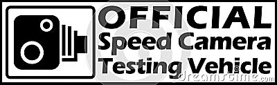 Speed Camera Testing Vehicle - Funny Car Graphic Design Stock Photo