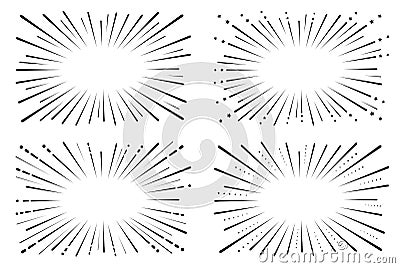 Speed comic book. Background of radial lines. Isolation. Vector Vector Illustration