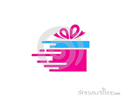 Speed Fast Gift Icon Logo Design Element Vector Illustration