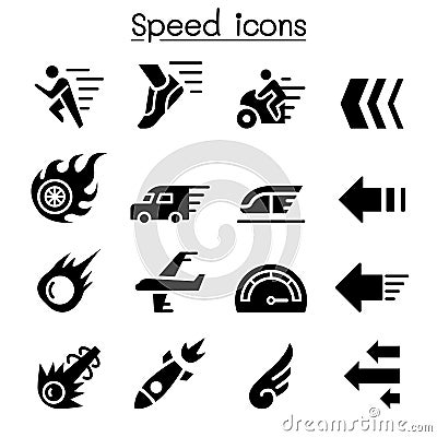 Speed icon set Vector Illustration