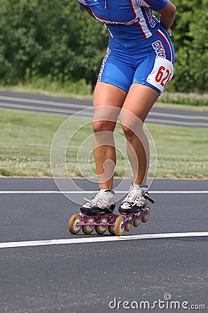 Speed inline Skating abstract of skates and skater Editorial Stock Photo