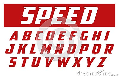 Speed Race Font letters Logo Vector Illustration