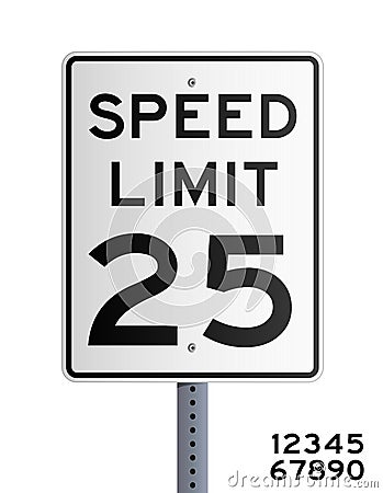 Speed limit Stock Photo