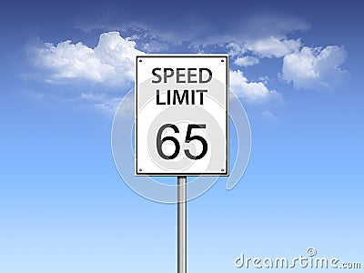 Speed limit sign Stock Photo