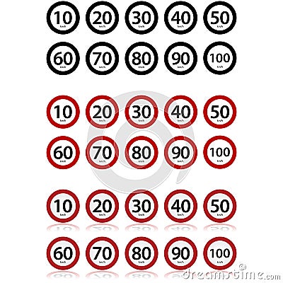 Speed limits Vector Illustration