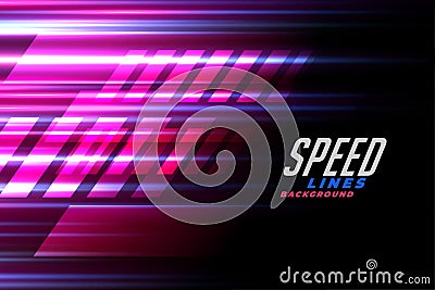 Speed lines racing background for car or motor sports Vector Illustration