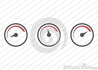 Speed measure. Performance graphic. Progress infographic in flat design. Transparent icons of measure or diagram. Vector EPS 10 Vector Illustration