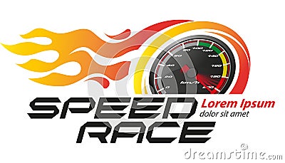 Speed Racing Logo Event Vector Illustration