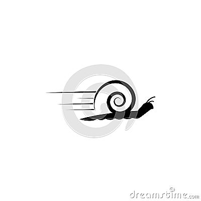 Speed snail logo template vector Vector Illustration