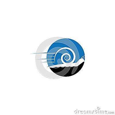 Speed snail logo template vector Vector Illustration