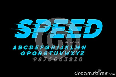 Speed style font Vector Illustration