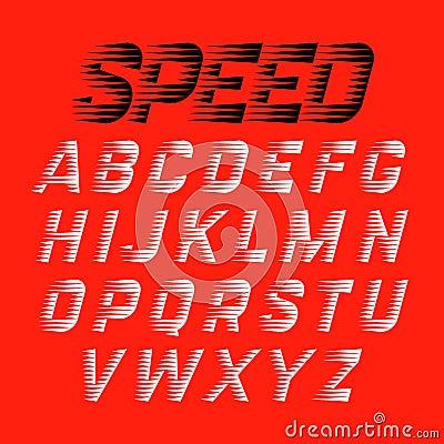 Speed style font Vector Illustration