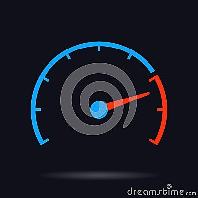 Speed test vector circle illustration Vector Illustration