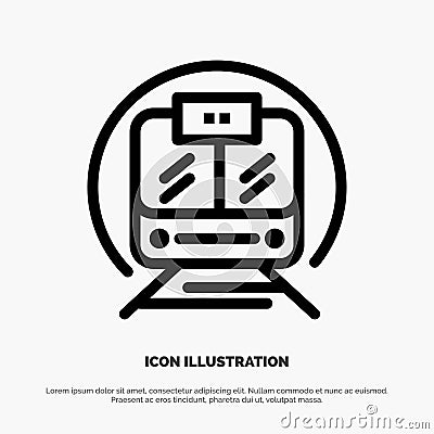 Speed Train, Transport, Train, Public Vector Line Icon Vector Illustration