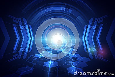 Speed tunnel connection networking concept design background. vector illustration Vector Illustration