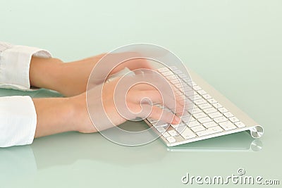 Speed typing Stock Photo