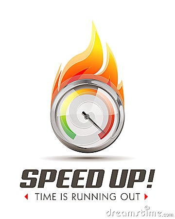 Speed up - business acceleration concept Vector Illustration