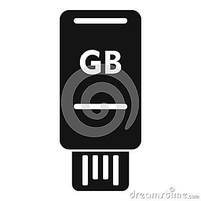 Speed usb disk icon simple vector. Solid state disk Vector Illustration