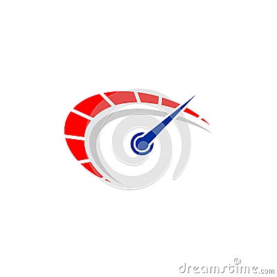 Speed vector logo design. speedometer icon symbol design template Vector Illustration