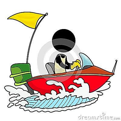 Speedboat driver Stock Photo