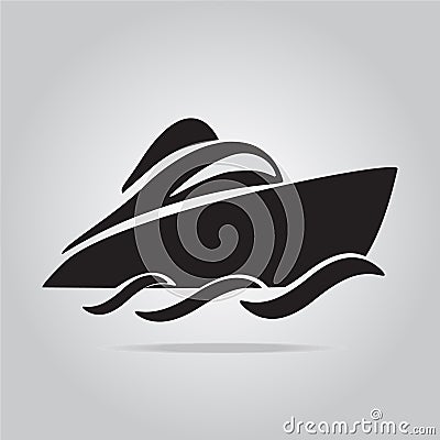 Speedboat icon sign illustration Vector Illustration