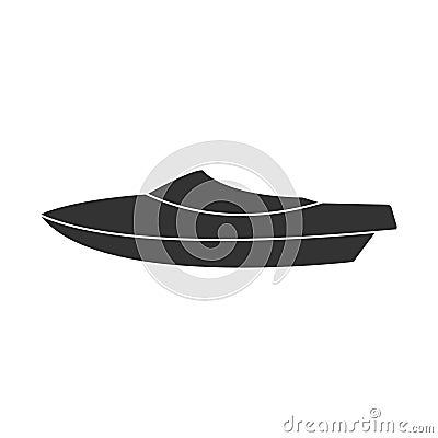 speedboat icon Cartoon Illustration