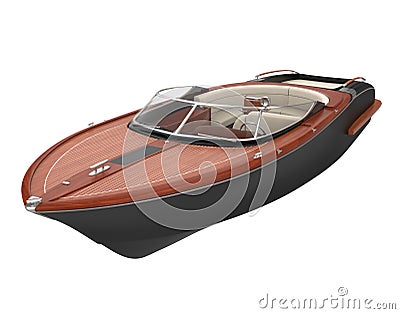 Speedboat Isolated Stock Photo