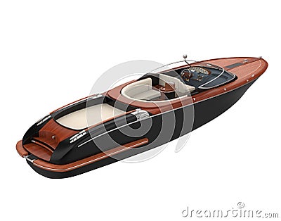 Speedboat Isolated Stock Photo