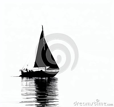Speedboat Silhouette Stock Photo