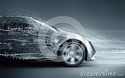 Speeding abstract car Stock Photo