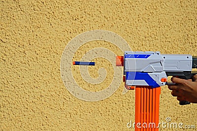 A Speeding Bullet Nerf Gun Stock Photo
