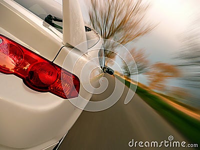 Speeding Car Stock Photo