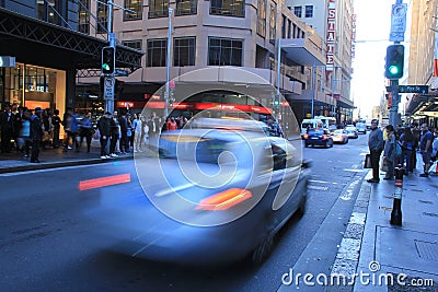 Speeding Car Blur Editorial Stock Photo