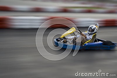 Speeding Go Kart Stock Photo