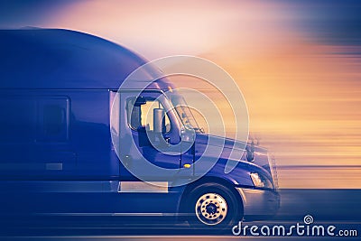 Speeding Truck Concept Stock Photo