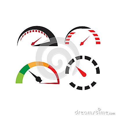 speedo meter logo Vector Illustration