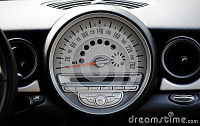 Speedometer of a car Stock Photo