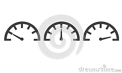 Speedometer with different levels Vector Illustration