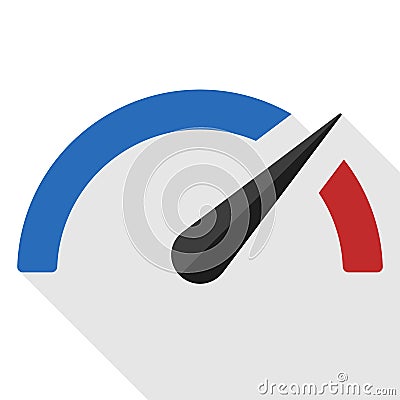 Speedometer flat icon Vector Illustration